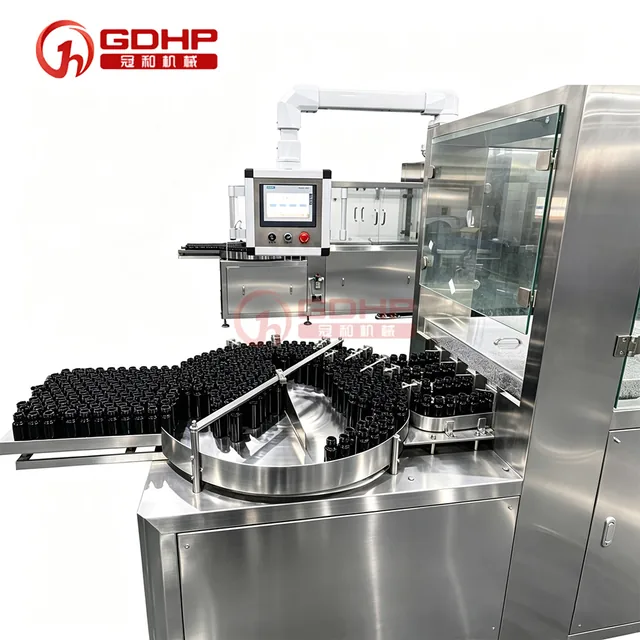 全自动口服液洗瓶灌装轧盖贴标机生产线产品图6