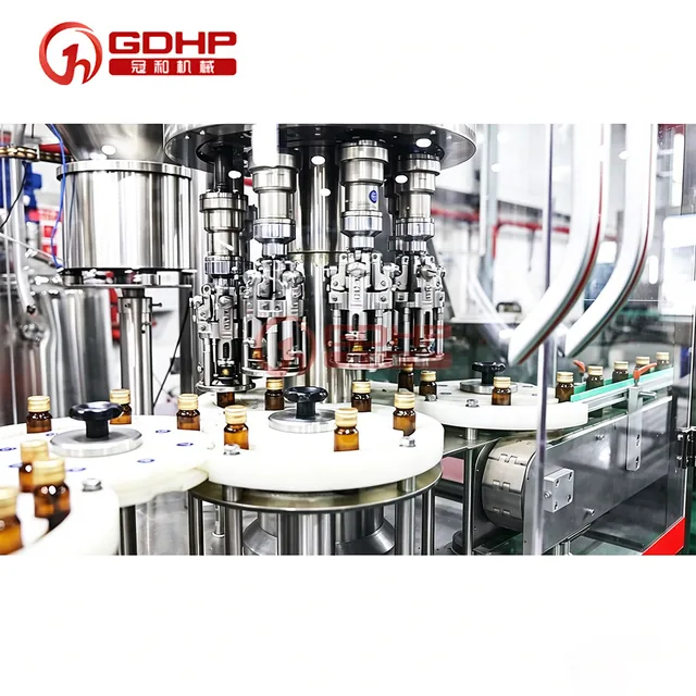 全自动口服液洗瓶灌装轧盖贴标机生产线产品图8