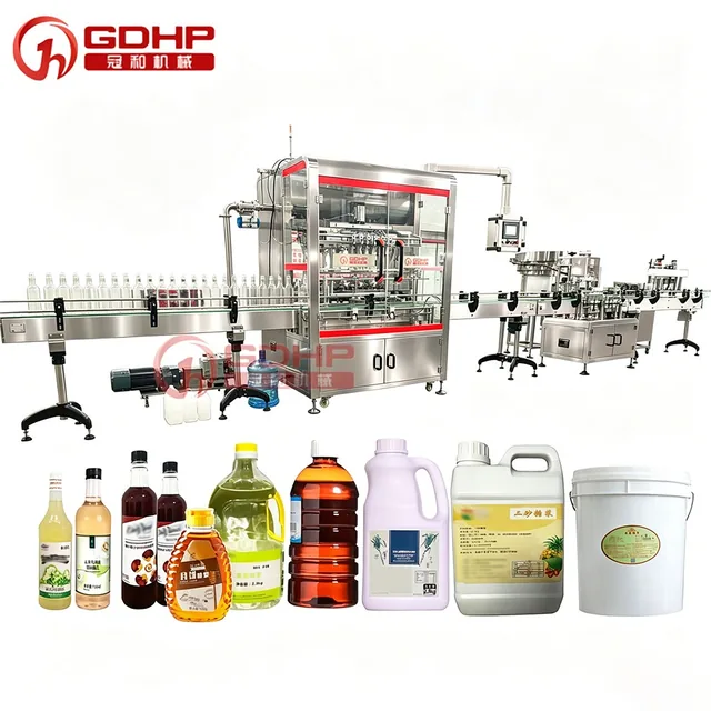 奶茶饮料糖浆灌装旋盖封膜生产线产品图3