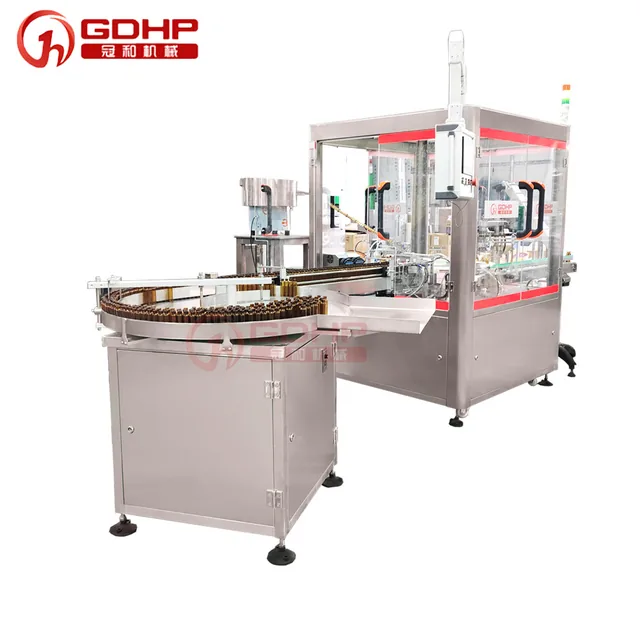 口服液灌装轧盖一体机—220705单双工位玻璃瓶口服液灌装轧盖一体机-3